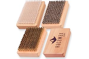 RaceWax Pro Ski Wax Brush Kit: Nylon, Horsehair, Brass