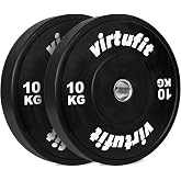 VirtuFit Rubber Olympic Weight Plates - Rubber Olympic Weight Plate - 50mm - Set of 2 x 10kg