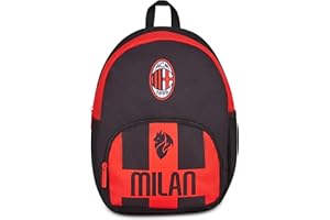 Seven Zaino Small Milan, Rosso Nero, Zaino Mono Scomparto con Tasca per Borraccia e Tasca Frontale, Capienza 14 Litri, per Bambino, Asilo