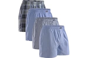 DANISH ENDURANCE Calzoncillos Hombre Boxer de Tela, 100% Algodon Organico Premium, Pack de 4 y 6 - Ropa Hombre, Ropa Interior