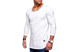 Rello & Reese Herren Oversize Longsleeve Crew Neck Sweatshirt T-Shirt MT-7315