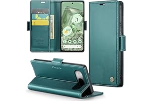 Phernykas Handyhülle für Pixel 8A Hülle Leder,Magnetische Klapphülle mit kartenfach und Standfunktion Smartphone Schutzhülle Lederhülle Google Pixel 8A Flip Book Case (Blaugrün)