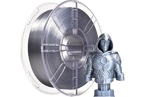 IBOSS Pla Plus (Pla+) Filamento 3d De 1,75 mm, Filamento Pla Plus, PrecisióN Dimensional +/- 0,02 mm, Bobina De 1 Kg (2,2 Lbs) Filamento De ImpresióN 3d Para Impresora 3d, Plata De Seda