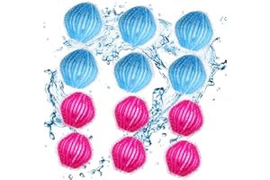 IVYACEN Laundry Balls for Pet Hair Removal, (12 Pcs) Reusable Hair Catcher Artifacts, Powerfully Removes Cat and Dog Hair, Suitable for Both Washing Machines and Tumble Dryers