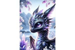 GDYEEH 5D Drache Diamant Painting Pictures, DIY Eisdrache Diamant Art Painting Kits, Traumland Diamond Painting Set for Adults Anfänger, Mosaic Making, Diamond Painting for Home Decor 30x40cm