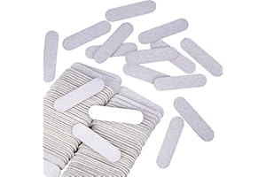 JSRQT 100 Pcs Mini Limes à Ongles 180/240 Grit Professionnelles Nail Files Lime à Ongles Double Face Manucure Accessoires Lime a Ongle Vernis Semi Permanent Emery Board pour la Manucure(Argent)