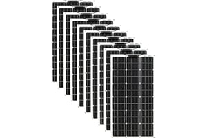 Aysolar 1000W Panel Solar Flexible (10 piezas 100W) 12V Monocristalino Placa Solar Ideal Para Furgoneta,Barcos, RV, Remolques,Camping, Carga de batería