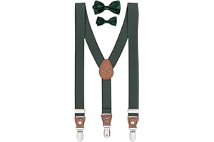 BomGuard bambino bretelle papillon Set 8-17 anni, altezza 135 cm - 175 cm