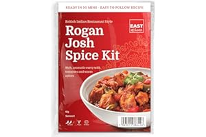 East at Home Rogan Josh Spice Kit, Authentic Indian Restaurant Style Curry Ready in 30 Minutes, Serves 4, Vegan & Gluten-Free, Premium Indian Spices, Pack of 3