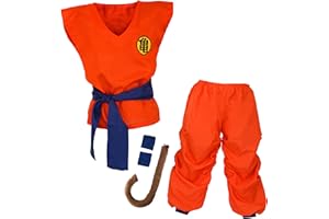 PAPAPANDA Niños Disfraz para Dragón Son Goku Traje de Entrenamiento Ropa para niños y jóvenes