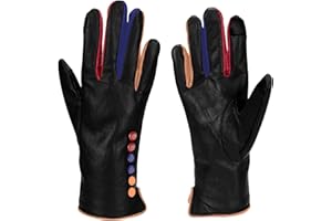 Vera Tucci Tiffany G01 Originals Designer Luxurious Leather Winter Gloves - Ladies Designer Fingerless Mittens