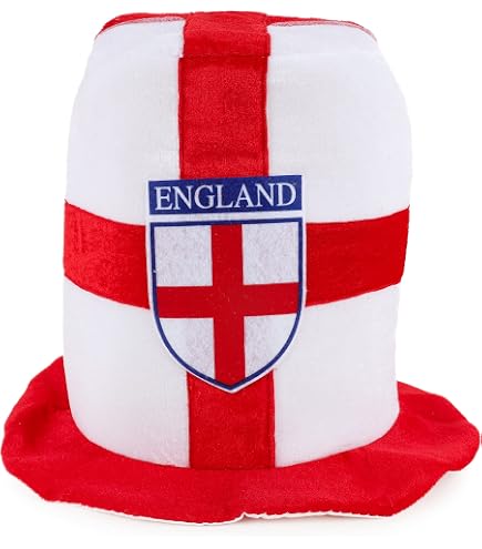 St. George's Kreuz Perücke – Bob-Frisur, Für England-Fans, Fußball, Rugby, Kostümpartys (Einheitsgröße)
