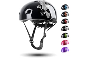 PROMETHEUS BICYCLES Prometheus casco da bicicletta per bambini ragazzi ragazze taglia XS 48-52 cm Caschi da Bici con anello girevole per Skateboard Pattini a Rotelle per 3 a 6 anni - TÜV Rheinland