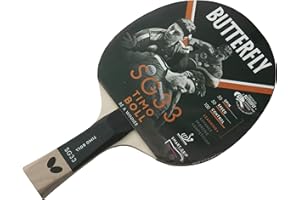 Butterfly SG33 Table Tennis Bat, Black and Red, One