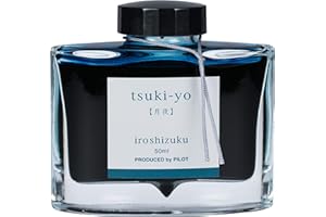 PILOT Namiki Iroshizuku - Tinta embotellada para pluma estilográfica, tinta Tsuki-Yo (iluminado por la luna), color turquesa (69205)