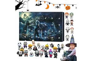 WUKESIFY Advent Calendar 2023 | 24 Days Halloween Countdown Halloween Toys With 24 Dolls Halloween Toys | 24 Days Halloween Countdown Advent Calendar | Perfect For Favor