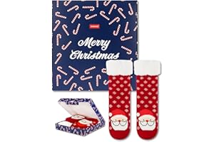 soxo Grube Świąteczne Skarpetki Dla Kobiet Ocieplane Skarpety Prezent Na Święta Zapakowane 35-40