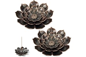 WNV Zen Lotus Incense Holder - Create a Serene Atmosphere with this Beautiful 2pcs Nine Petals Lotus Incense Burner incense holder incense cone holder incense stick holder