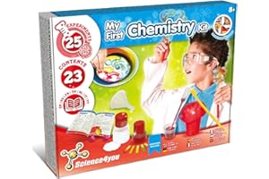 Science4you - Premier Kit de Chimie pour Enfants +8 Ans - Laboratoire Science avec 25 Experiences Scientifiques et Activités Manuelles, Coffret de Chimie et Kit Éducatifs de Sciences Enfats +8 ans