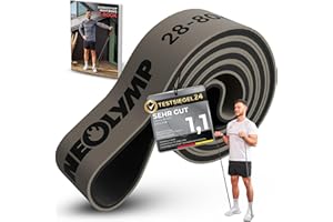 ‎NEOLYMP NEOLYMP Resistance Bands aus doppelbeschichtetem Naturlatex mit Fitness E-Book - Lange Fitnessbänder für Krafttraining, Widerstandsbänder, Klimmzugbänder
