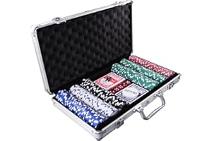 Eaxus® Edles Pokerset im Alukoffer - Pokerkoffer Royal Flush 300 Chips, inkl. Kartendecks