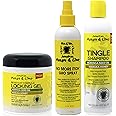 Jamacican Mango & Lime Locking Gel 6oz with No More Itch Grow Spray 8oz & Tingle Shampoo 8oz