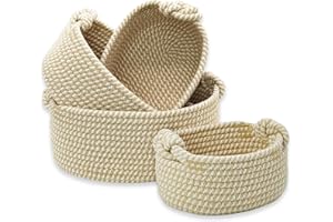 SHEPIN Set di 4 Cestino Portaoggetti Bagno Cestino Bagno Portaoggetti, Organizer Bagno Portaoggetti Cesto Portaoggetti Ceste Contenitori Bagno Organihaus per Camera dei Bambini, Camera da Letto