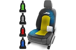 Walser Car Comfort car seat cover S-Race, Rated Very Good* universal seat cover and protective pad, seat protector for cars and vans, yellow/black