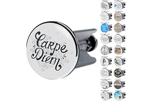 ‎SANILO Sanilo Waschbeckenstöpsel, viele schöne Stöpsel für das Waschbecken zur Auswahl, universal mit Sprüchen (Carpe Diem)