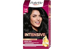 Palette - Intensive - Coloration Permanente Cheveux - Crème Soin - Couvre 100% des Cheveux Blancs - Intensité couleur longue durée - Tenue 8 semaines - Masque soin - Noir 900