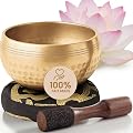 Bol Chantant Tibétain Silent Mind – Anti-stress Authentique, Facile à Utiliser, Sonorité Apaisante, Fabriqué à la Main dans l’Himalaya, Parfait comme Idée Cadeau pour la Sophrologie et la Méditation
