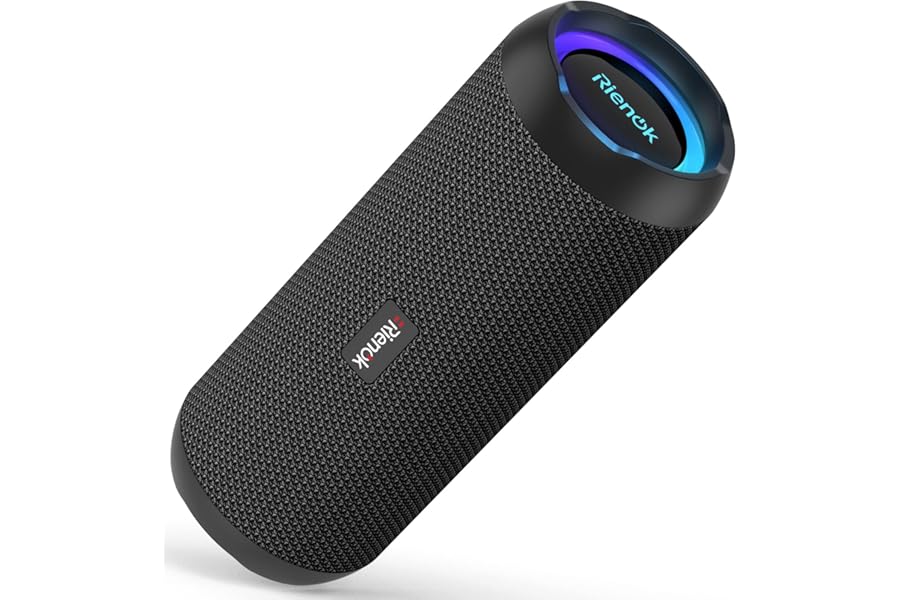 RIENOK Bluetooth Speaker 30W Wireless Speaker Portable Dual Pairing HD Stereo Sound IP67 Waterproof Bluetooth 5.0 Outdoor Sport Speaker