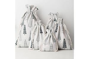 YIEUR 25 stück Jutesäckchen Adventskalender Säckchen für Weihnacht Hochzeit Verlobung adventskalender, 15x20cm groß Säckchen Weihnachten Adventskalender Geschenksäckchen (15X20)