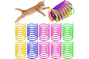 Komoyo Lot de 20 Jouet Printemps Coloré de Chat, Jouet Ressorts Chat, Pet Coloré Ressorts en Spirale, Interactif Chat Jouets, Plastique Durables, Cadeau de Nouveauté Chat Jouet pour Chaton Kitty