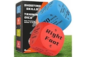 Super Big Football Training Dice Gifts, Mellbree 2Pcs Shooting & Keepy Uppy Training Dice Set, Football Training Equipment for Indoor & Outdoor Games, Boost Soccer Skills with Fun Practice