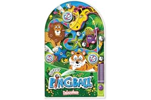Deluxebase Pingball - Wild Animal Classic Manual Pinball Game with Safari Theme - An Excellent Action and Reflex Game for Kids
