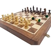 Komple Ahşap Mıknatıslı Satran&ccedil; ve Tavla Takımı Orta Boy (36cm)