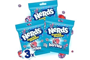 ‎WASHYS Gummy Clusters 3x 113g (339g) XXL Very Berry Berries Packung - Amerikanische Süßigkeit, Original aus USA, Einzigartig und Lecker - Mengenrabatt, Ideal zum Sparen (3x Packungen)