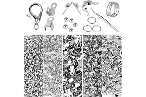LULIZZIE Chiusure per Gioielli Fai Da Te 1152Pcs Chiusure per Braccialetti Ganci per Braccialetti Chiusura Moschettone Fermagli Chiusura Collana Kit di Gioielli Accessori per Collane Bigiotteria Fai da Te