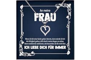 22Feels Genuine 925 Silver - Original Jewellery Sets for Wives - Heart Necklaces with Message Cards Made in Germany