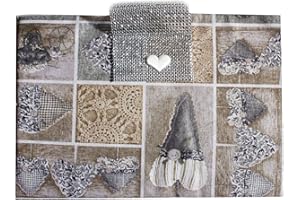 Russo Tessuti Copriforno Copri Forno 35x45 Cuore Allungato Vari Colori-Grigio