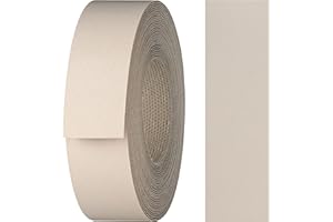 haggiy Pattumiera per bordi in melamina con colla a fusione, 21 mm x 5 m, per mensole e pannelli, nastro per bordi, decorazione: beige grigio
