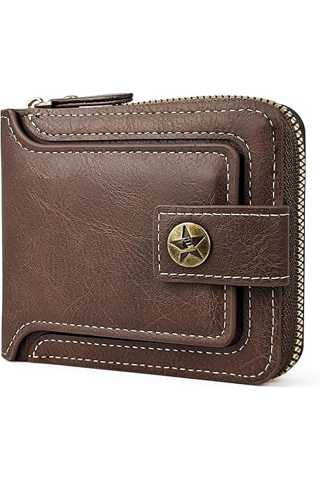 Cartera Con Cremallera Para Hombre - Múltiples Compartimentos, Para Tarjetas, Efectivo Y Monedas