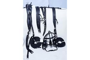Aces Equine Arnés de conducción de nailon para carrito de caballos, color negro, tamaño completo, mazorca, pony, pastilla, mini tierra y miniatura