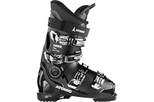 ATOMIC Unisex Hawx Ultra Ski Boots - Size 24/24.5 - Alpine Ski Boots in Black/White - Boots with 3D Ankle & Heel for Precise Fit - Slim Ski Boots with 98 mm Fit