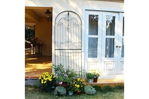 SCENDOR Garden Treillis de Jardin pour Plantes grimpantes - 220CM x 75CM x 1.6CM - Treillis de Jardin en Fer forgé Lourd - Décoration de pelouse, terrasse pour Rose, clématite, Lierre - Résistant aux
