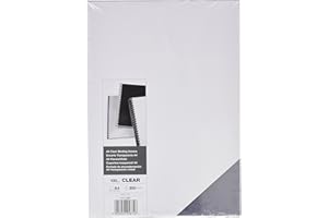 REXEL GBC CY011880 Binding Covers PVC A4 300 Micron Pack of 100 Glossy Transparent Film