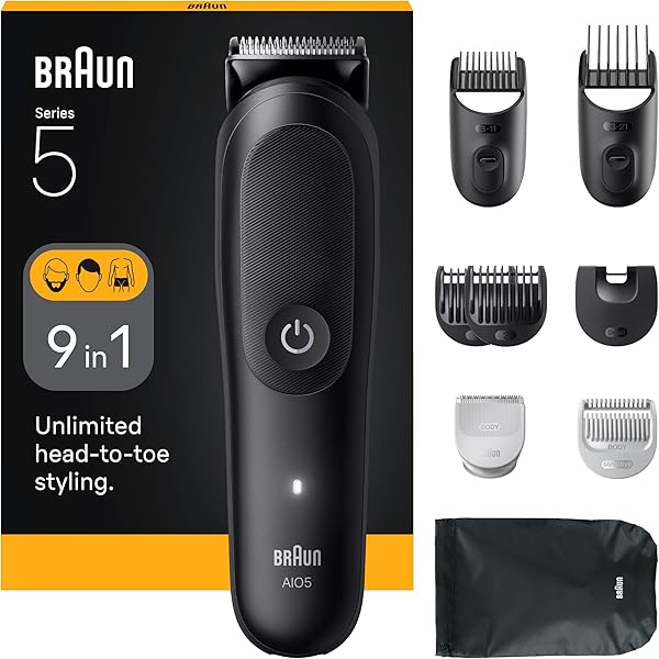 Braun MGK5410 Series 5 All-in-One Trimmer 9-in-1 Kit for