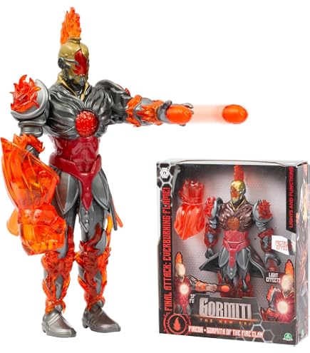 Gormiti Figur Rockard 27 Cm – Mit 7 Gelenken & Leuchtangriff, Für Kinder Ab 4 Jahren, Sammel-Figur Erde