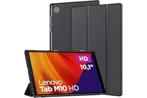 DLveer Custodia per Lenovo Tab M10 HD 2nd Gen 10.1 Pollici(Modello:TB-X306X/TB-X306F), Ultrasottile Custodia in Pelle PU, con Auto Wake/Sleep,Non per Lenovo (Modello:TB-X505 / TB-X605),Nero